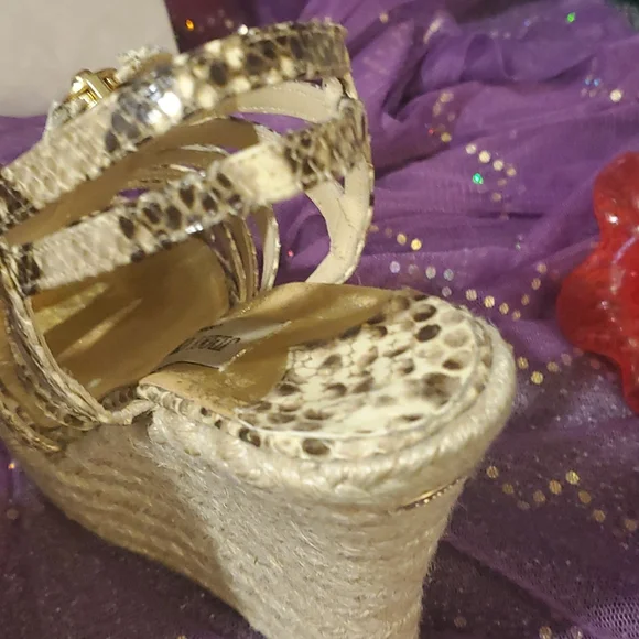 Jimmy Choo Wedge Shoes Python Print - Picture 12 of 15